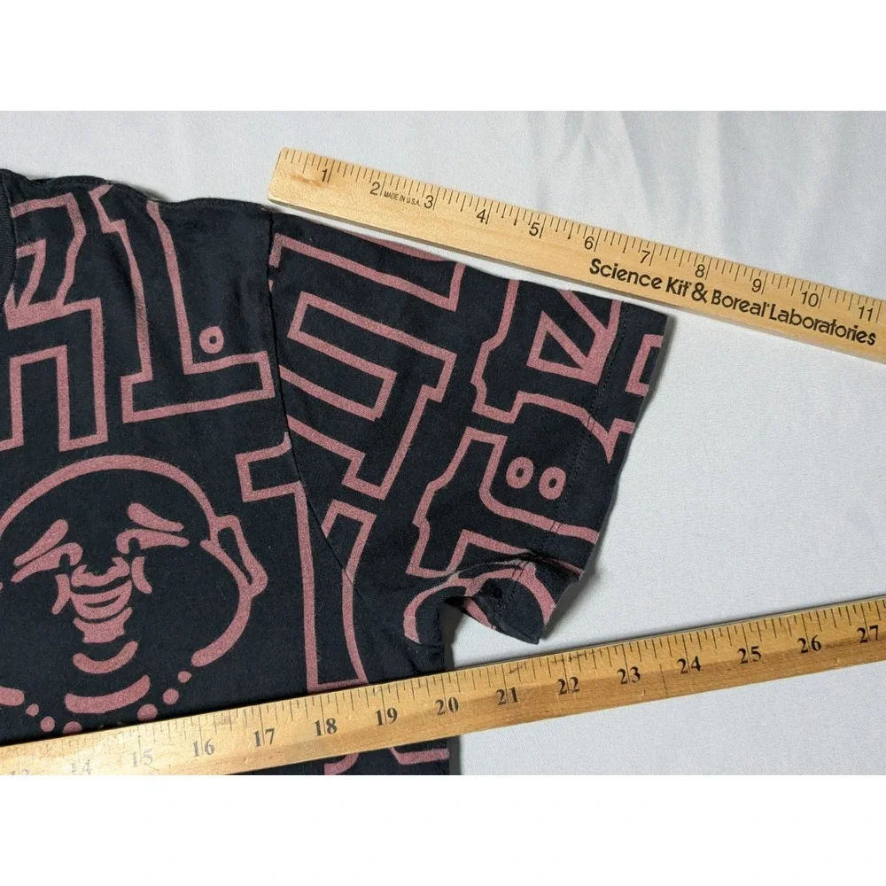 True Religion Buddha Allover Print Black T-shirt‎ - Men Medium